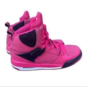Hot pink Jordan Shoes $50
